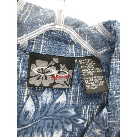 VINTAGE Ocean Pacific Shirt Large OP Hawaiian Floral Button Up Camp * - Picture 9 of 10